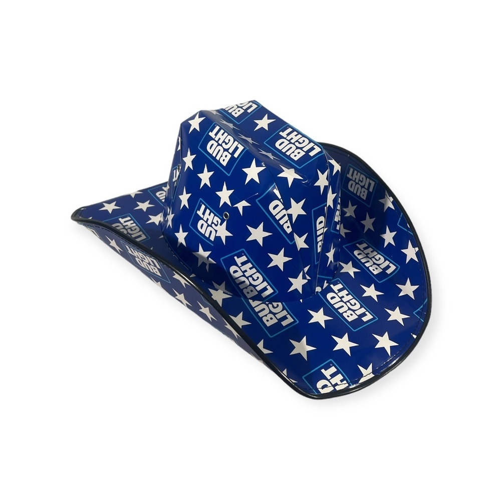 Bud Light Cowboy Hat Beer Box Cardboard One Size Adult New !